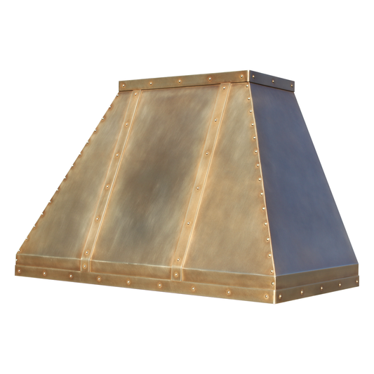 Angled Brass Range Hood