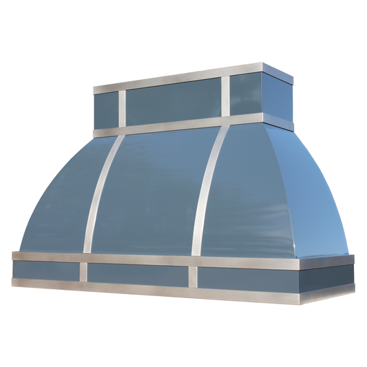 Dome Blue Enamel Range Hood